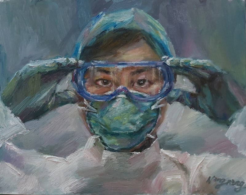 万众一心 抗击疫情 以画为体 致敬英雄——孙宁宁“抗疫”绘画作品展示