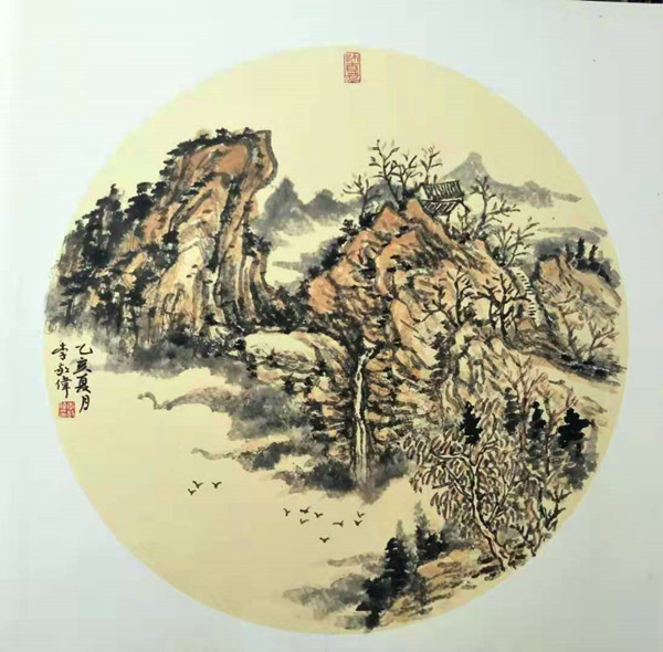 笔墨逸趣  杳然山岭 ——记台儿庄职业山水画家李敬伟先生